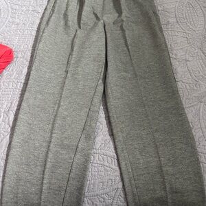 Gray Wide-Leg Trousers